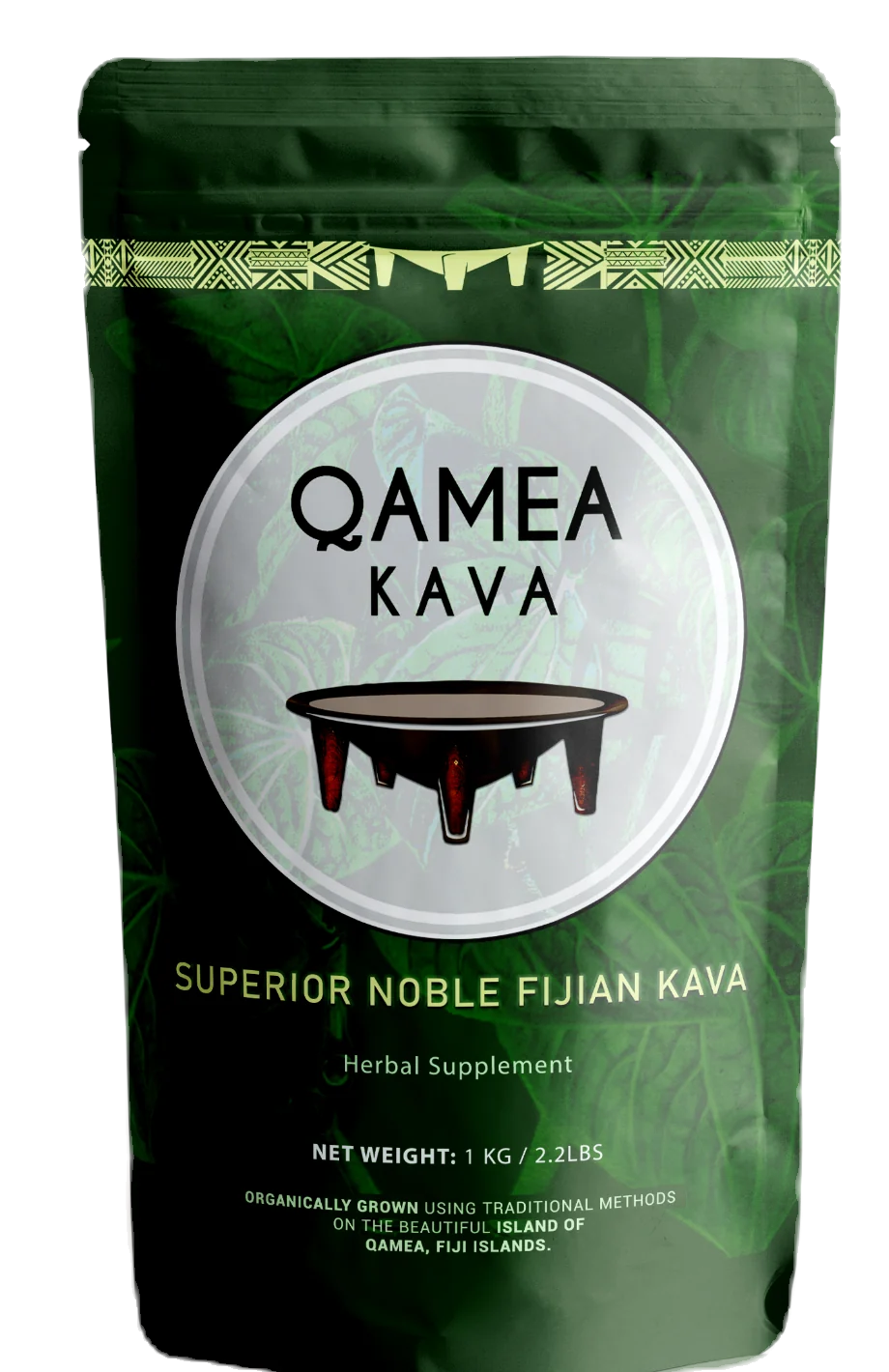 Qamea Kava pouch — premium Noble Fijian Kava root powder